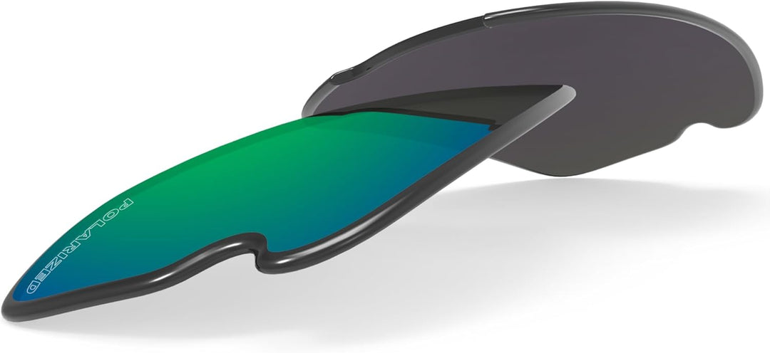 BlazerBuck Ersatzgläser und Socken-Set für Oakley Flak 2.0 OO9295 Smaragdgrün, Polarisiert, Fit Flak