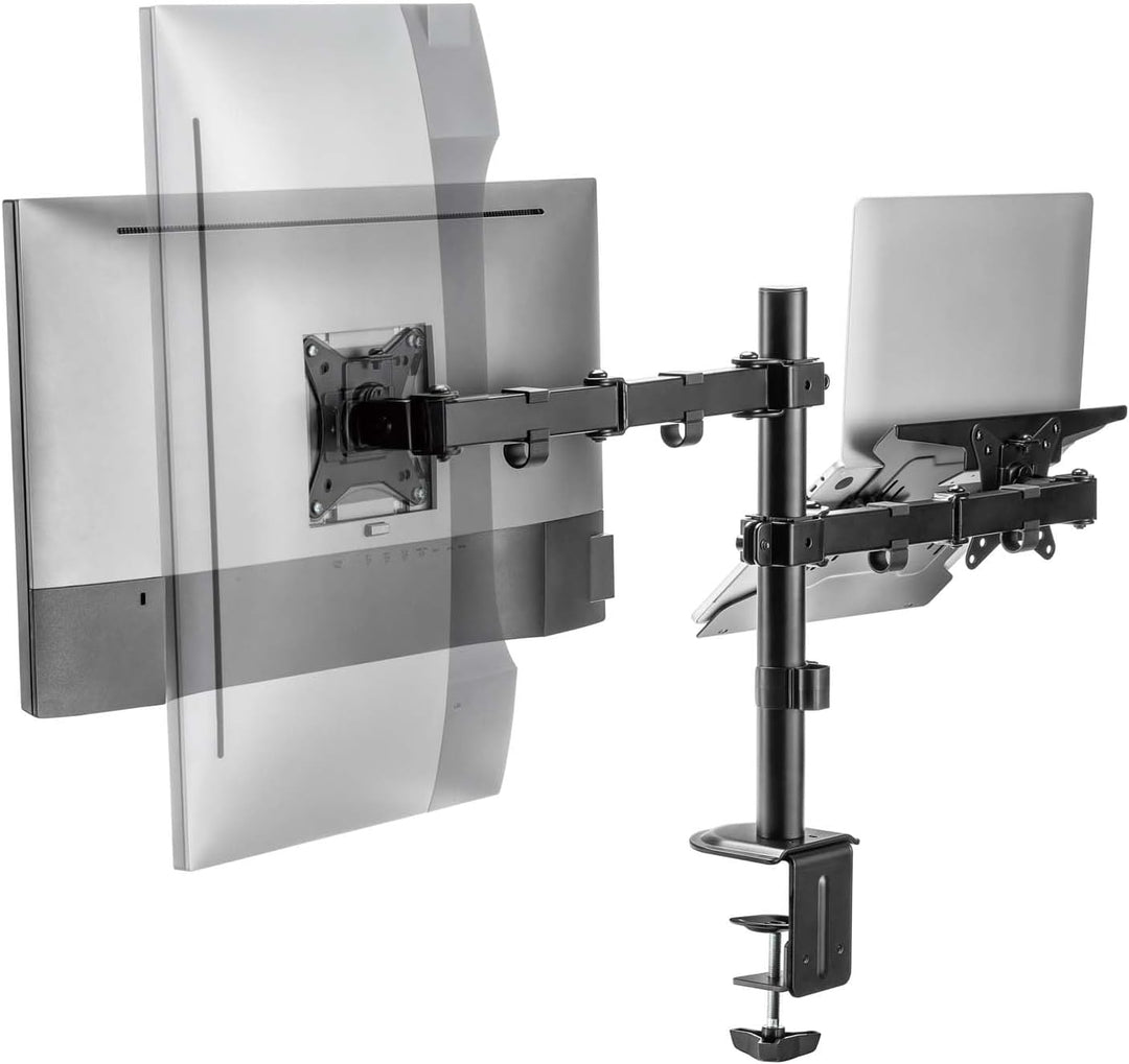 2in1 Halterung für Monitor und Laptop Monitorhalter und Notebookhalter VESA 75x75/100x100