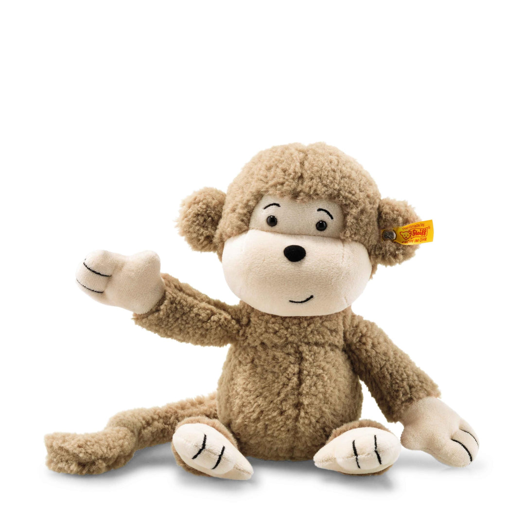Steiff Kuscheltier Brownie Affe, Süsses Stofftier mit Kunststoffaugen, Kinder, Jungen & Mädchen, Sof