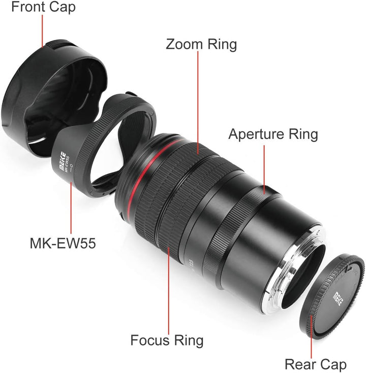 Meike MK 6-11mm f3.5 Fisheye Zoom-Objektiv APS-C Sensor Format für Fuji X, für Fuji