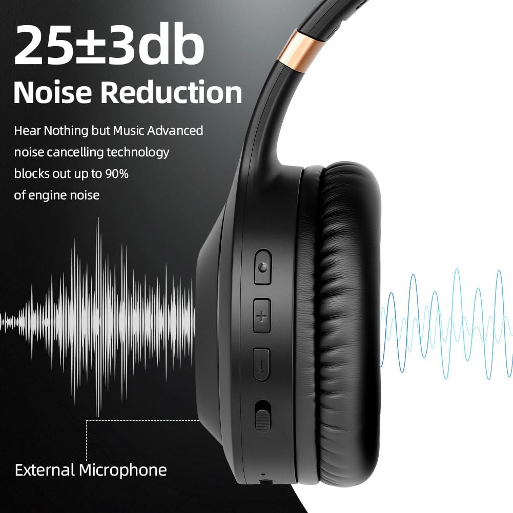 AXFEE ANC kabellose kopfhörer, Over Ear kopfhörer, kabellos Bluetooth mit Active Noise Cancelling 45