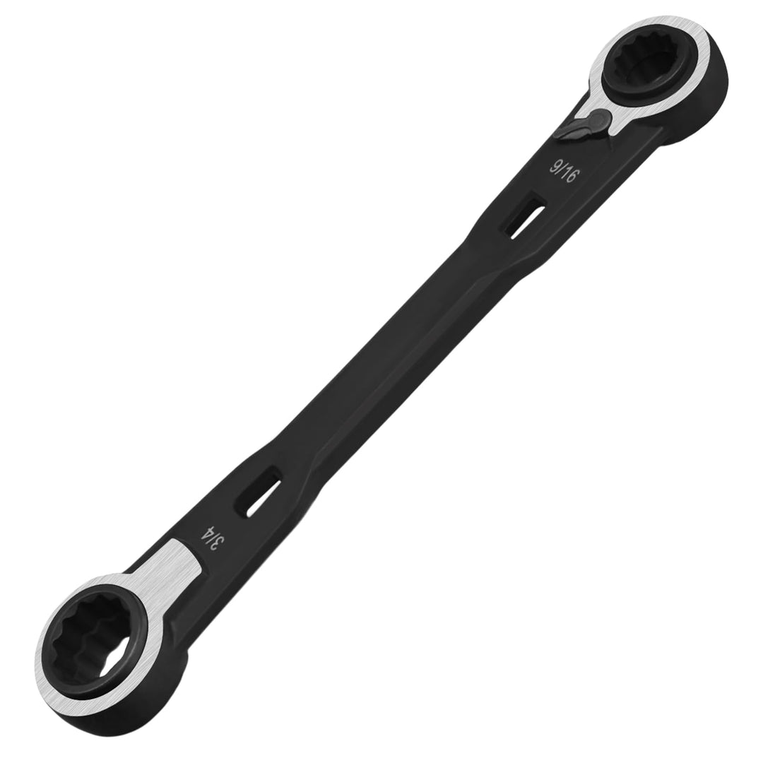 4-in-1 Umkehrbarer Ratschenschlüssel-Set SAE 9/16" 5/8" 11/16" 3/4" Doppel-Ringschlüssel-Set Ratsche