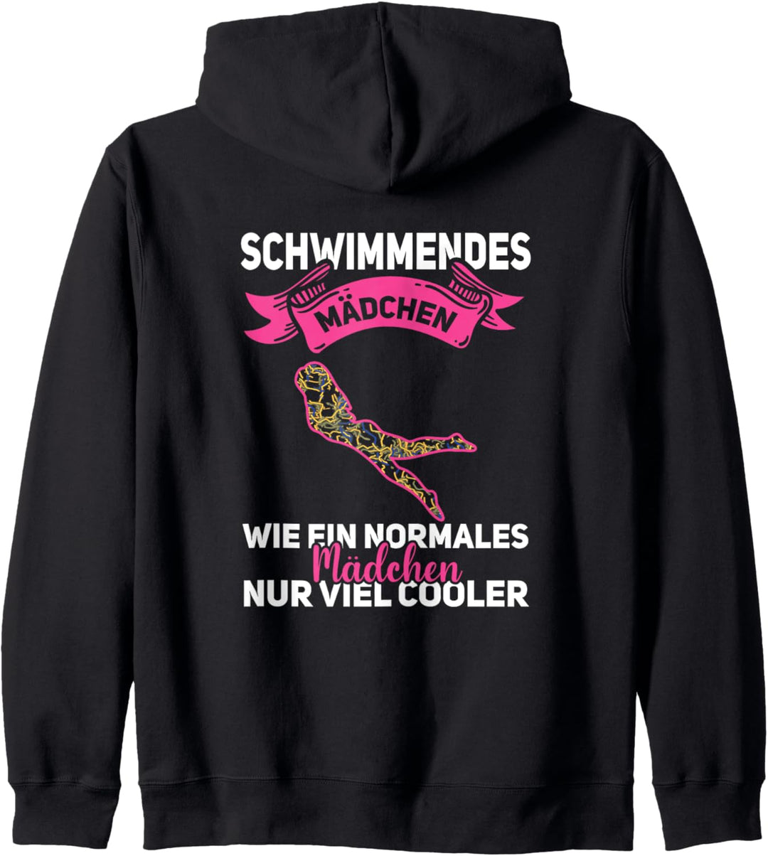 Schwimmendes Mädchen Wie Ein Normales Mädchen Nur Cooler Kapuzenjacke
