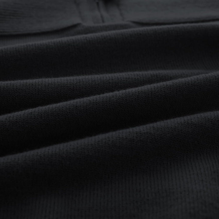 Strickpullover Herren Troyer Pullover mit Reissverschluss und Stehkragen Arbeitspullover, S Schwarz