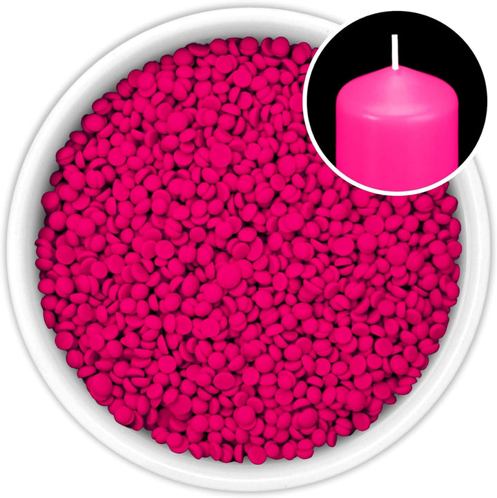 DistrEbution.com 100 g Wachsfarbe/Grundfarbe zum Tauchen, Kerzenfarben Neon Serie, Made in Germany (