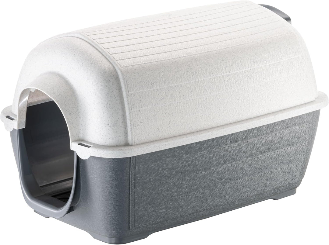 Ferplast Outdoor Hundehütte KENNY MINI Hundehütte aus schlag- und UV-beständigem Thermoplast, Draina