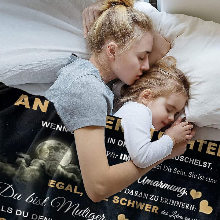 Personalisierte Decke Geschenk für Tochter Von Eltern, Kuscheldecke Flauschige An Unsere Tochter Von