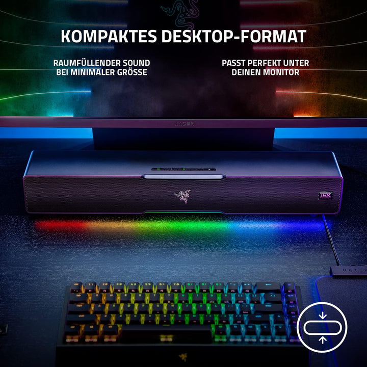 Razer Leviathan V2 - PC-Gaming-Soundbar (mit Dolby 5.1 Surround Sound, leistungsstarkem Subwoofer fü