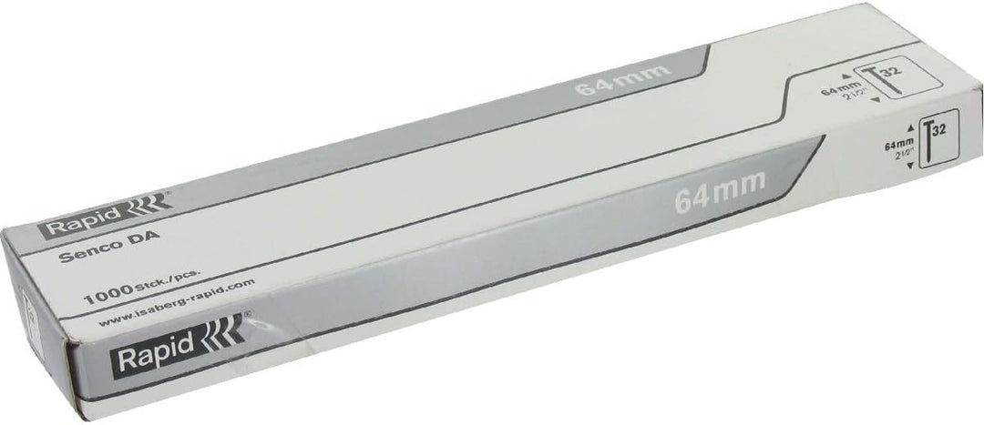Rapid Nägel Typ 32, 64mm 34° Streifennägel 15Ga, 1.000 Stk., mit geharzte Oberfläche, für druckluftn