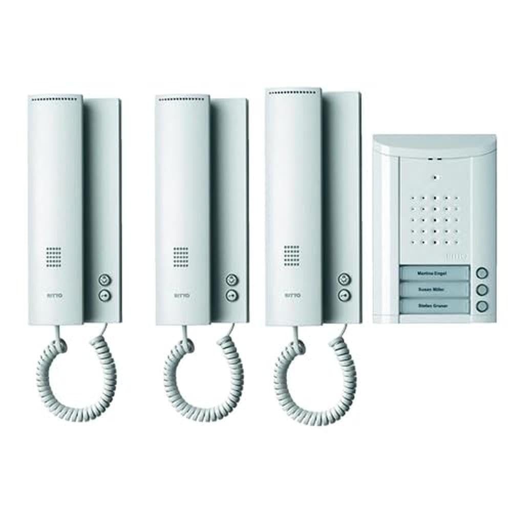 Ritto Türsprechanlage ENTRAVOX KOMPLETTSET für 3 Familienhaus WEIss, 1841370, Premium Gegensprechanl