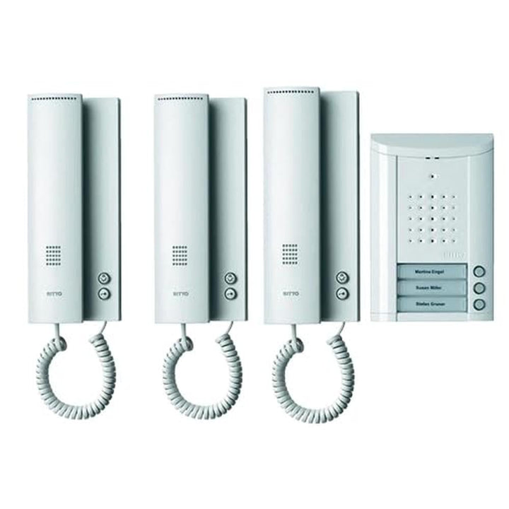 Ritto Türsprechanlage ENTRAVOX KOMPLETTSET für 3 Familienhaus WEIss, 1841370, Premium Gegensprechanl