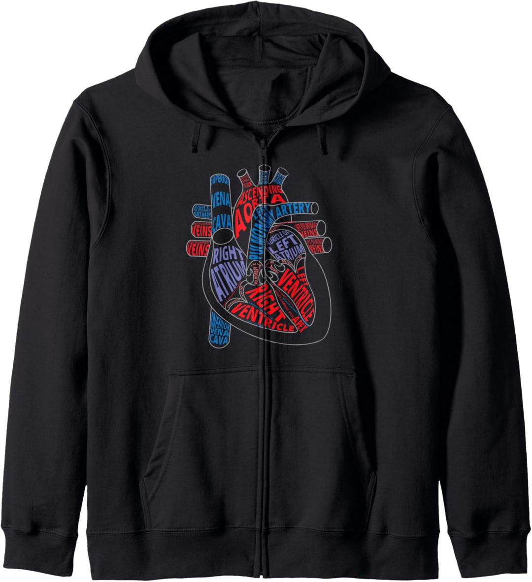 Parts of the human heart. Gift for cardiologists and nurses Kapuzenjacke