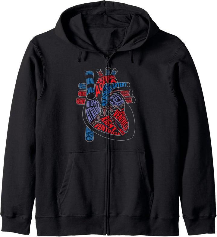 Parts of the human heart. Gift for cardiologists and nurses Kapuzenjacke