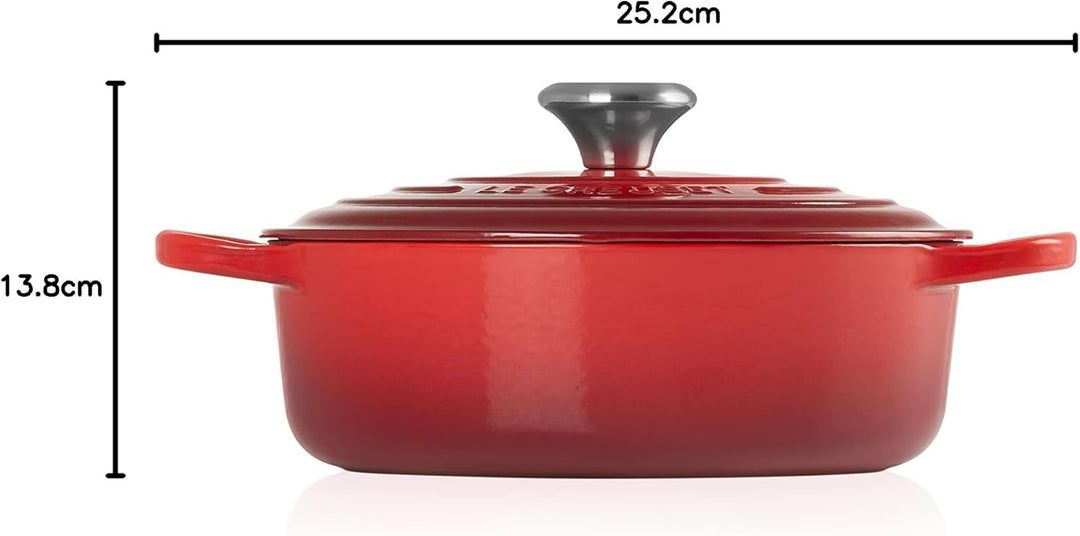 Le Creuset Gourmet Bräter aus Gusseisen, 24 cm, Kirschrot, 21179240602430 24 cm Kirschrot, 24 cm Kir