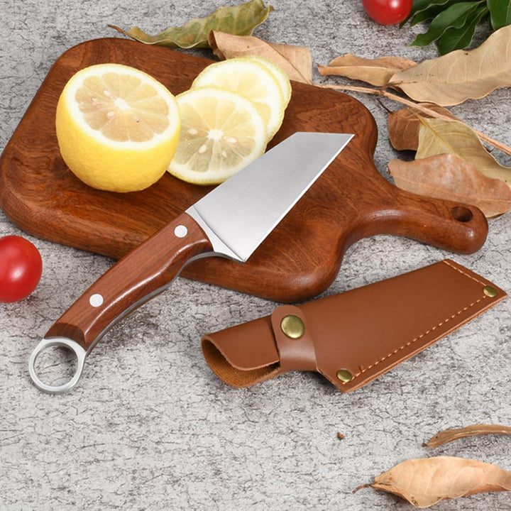 Japanischer Stil Kleines Kochmesser Voller Tang Outdoor Kochknöbel Handgefertigte Schmiede Hochkohle