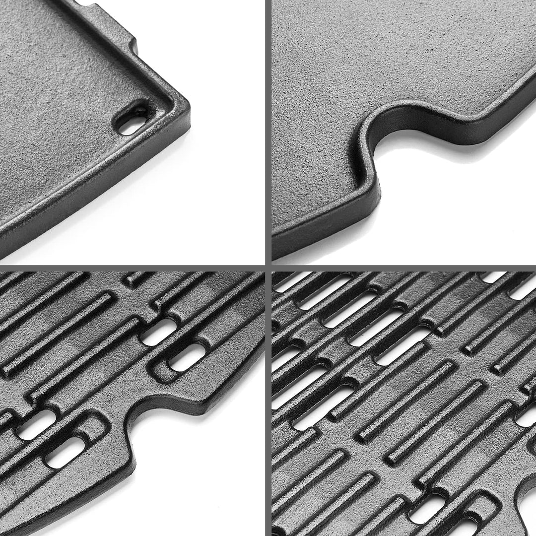 7645 Grillrost Gusseisen für Weber Q200, Q220, Q2000, Q2200 Series, 27,3 x 38,9 cm Grillpfanne ersat