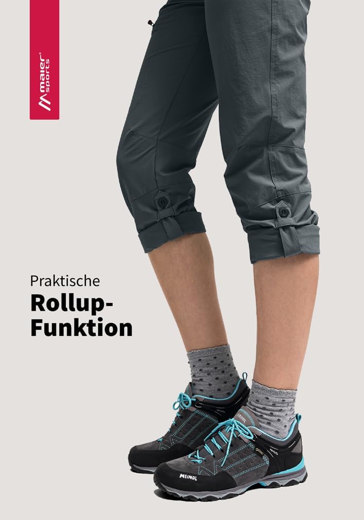 Maier Sports Damen Outdoorhose Lulaka, funktionale Wanderhose, atmungsaktive Trekking-Hose mit Rollu