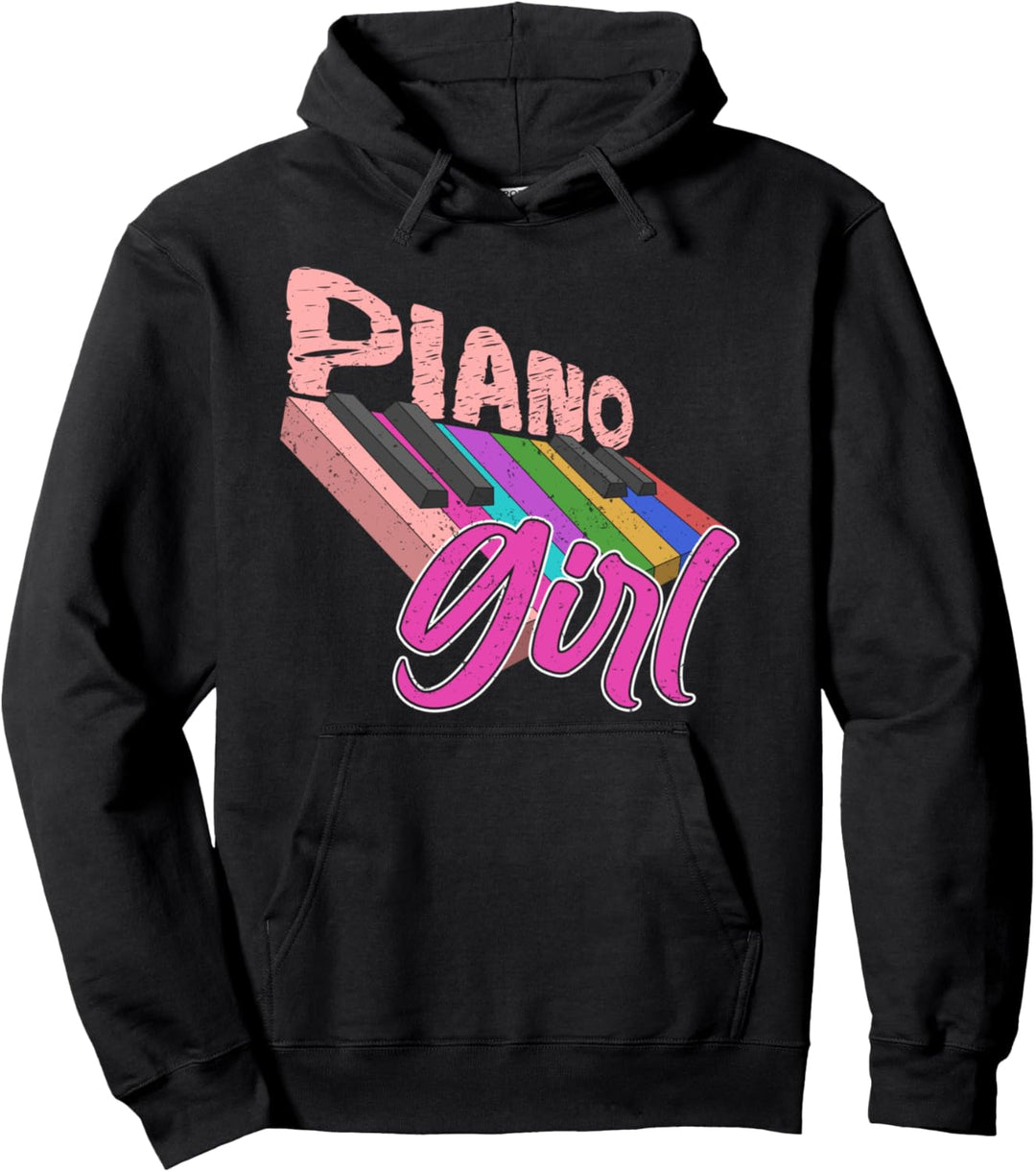 Klavier Mädchen Musik Klavierspieler Musiker Piano Pullover Hoodie