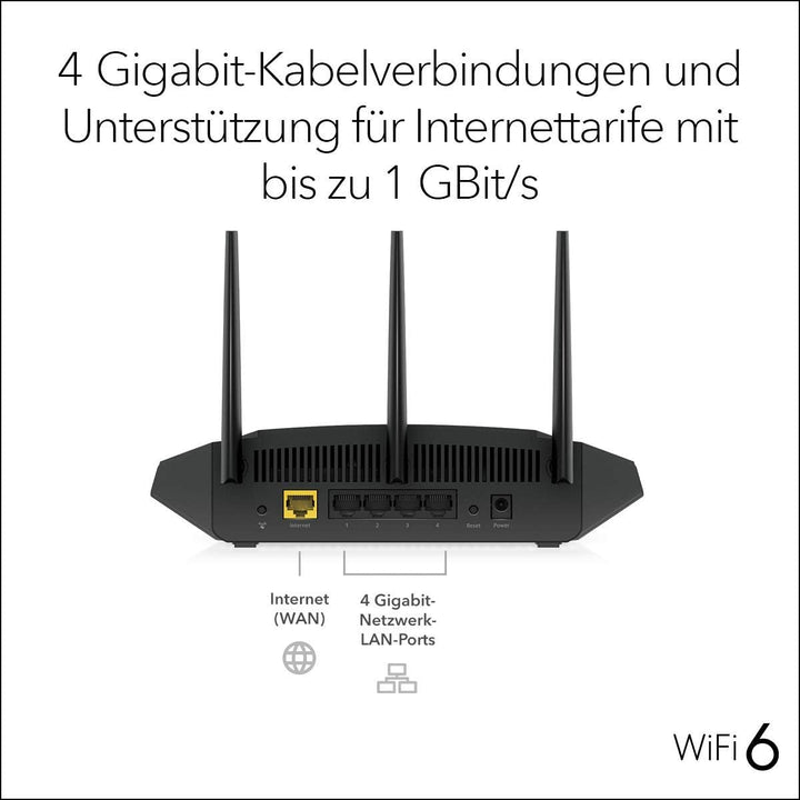 NETGEAR AX WiFi 6 Mesh WLAN System AX1800 (4 simultane Streams mit bis zu 1.8 GBit/s, 5X GB LAN-Port