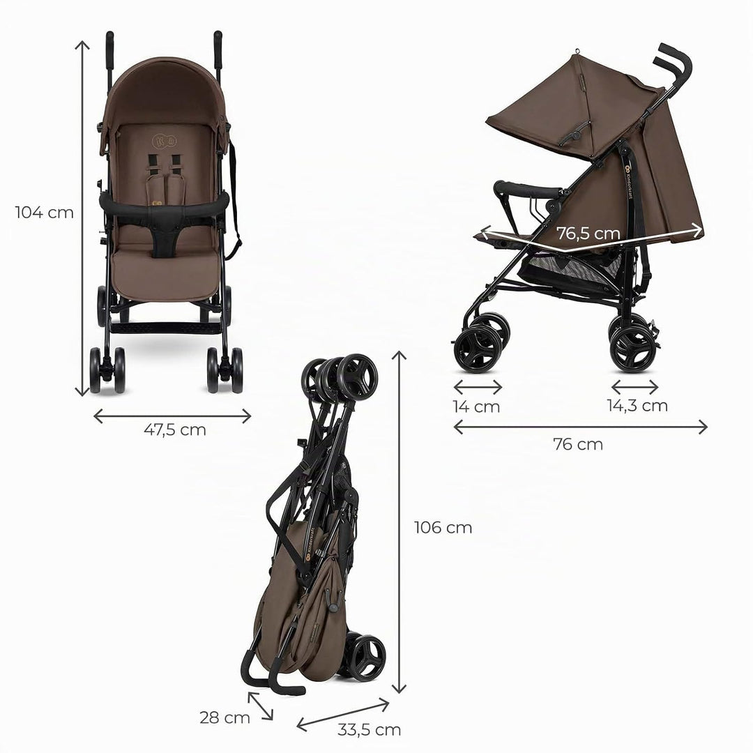 Kinderkraft TIK Kinderwagen, Liegebuggy, Sportwagen, Leicht - 6,5kg, Drehbare Vorderräder, Verstellb