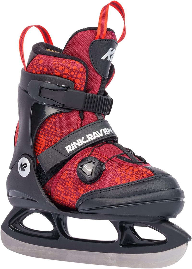 K2 Skates Jungen Schlittschuhe Rink Raven Ice Boa, black-blue, 25G0310 L (EU: 35-40 / UK: 3-7 / US: