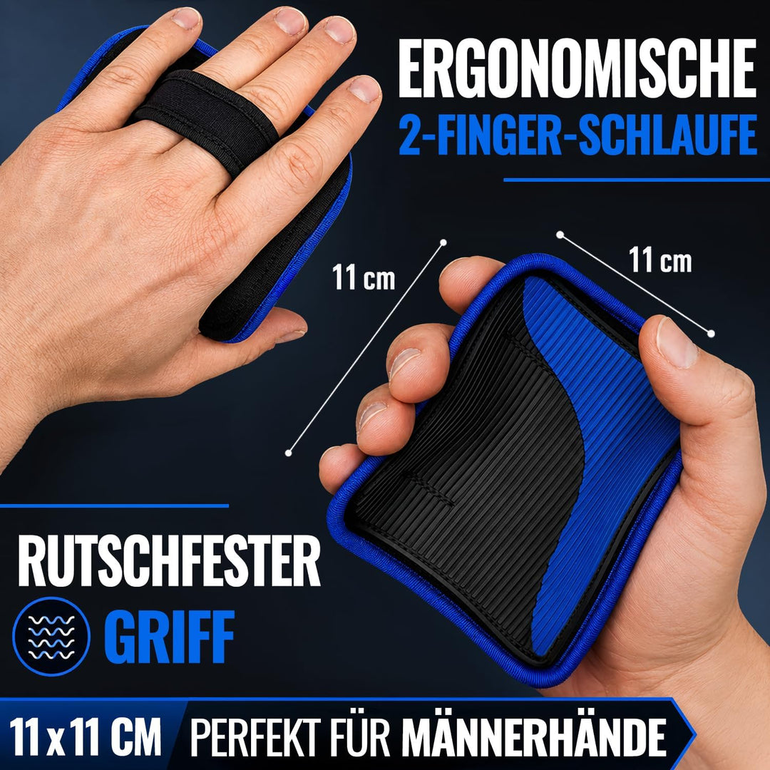 ALPHAKRAFT® - Griffpolster Kraftsport (1 Paar) | Premium Grip Pads Gym aus Neopren | rutschfeste Gri