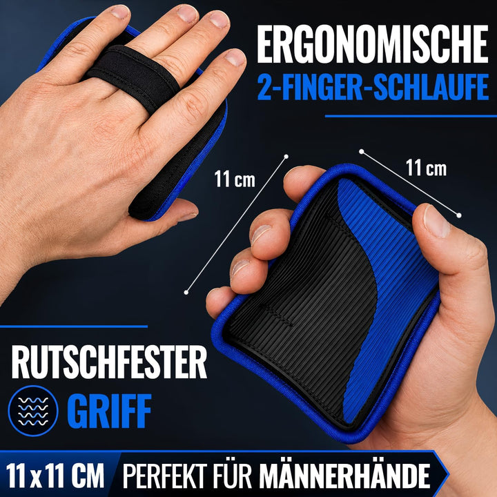 ALPHAKRAFT® - Griffpolster Kraftsport (1 Paar) | Premium Grip Pads Gym aus Neopren | rutschfeste Gri