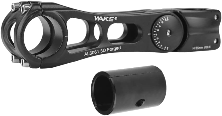 BESNIN Einstellbarer Fahrradstiel 0-90 Grad Universal 25.4mm 31.8mm für Lenker 110mm/145mm Vorbau, E