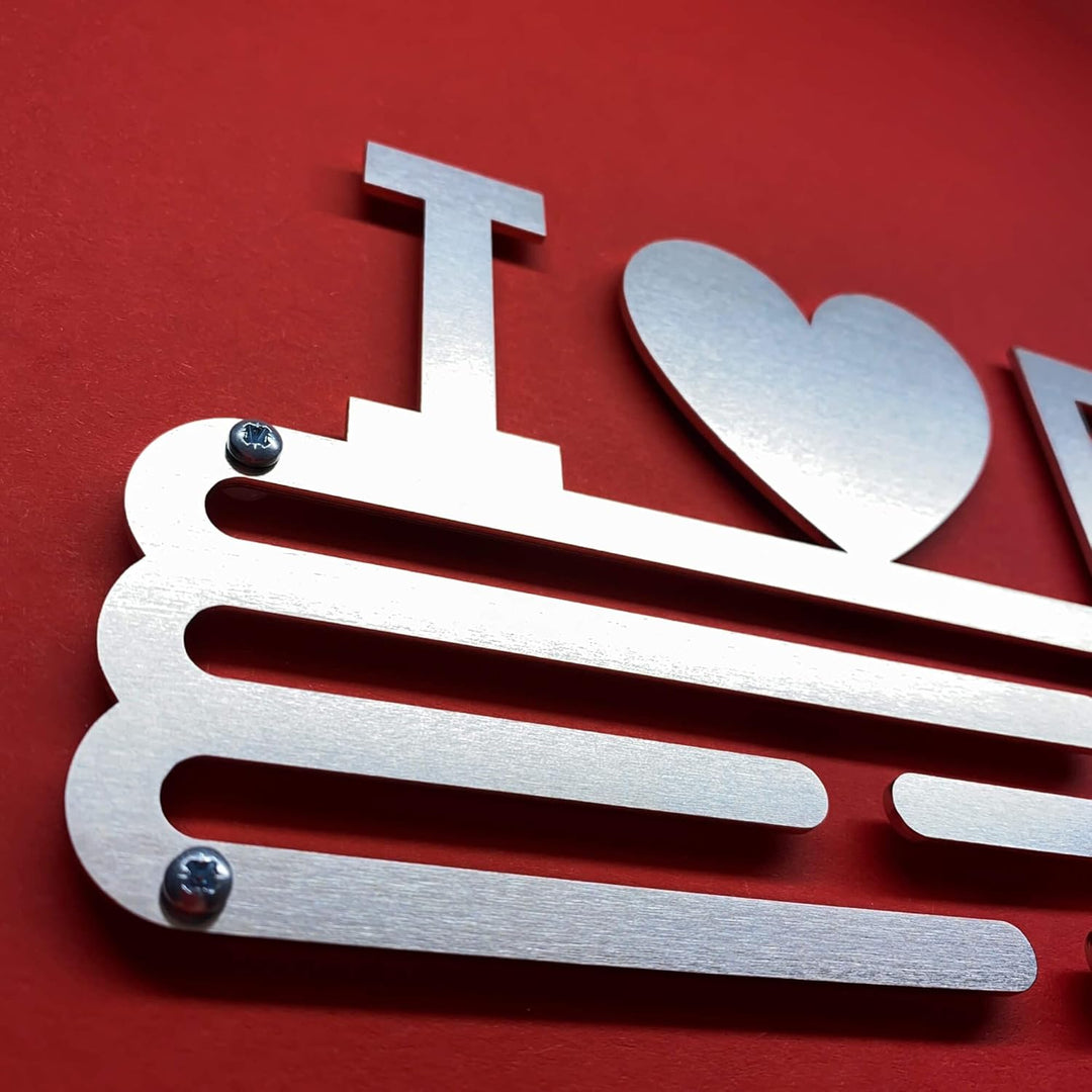 United Medals I Love Running Medaillenhalter Running Laufen für 48 Medaillen Aufbewahrung - Läufer G