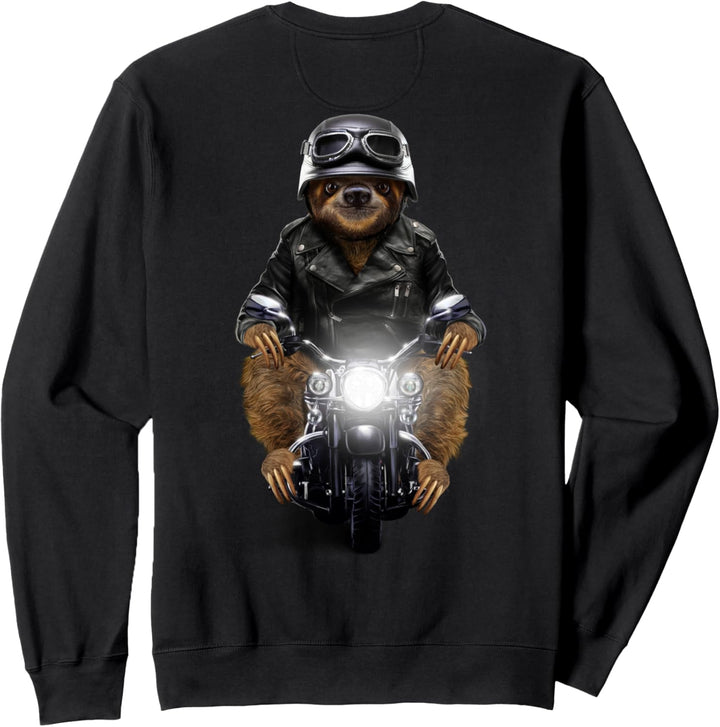 Faultier auf einem Motorrad Sweatshirt