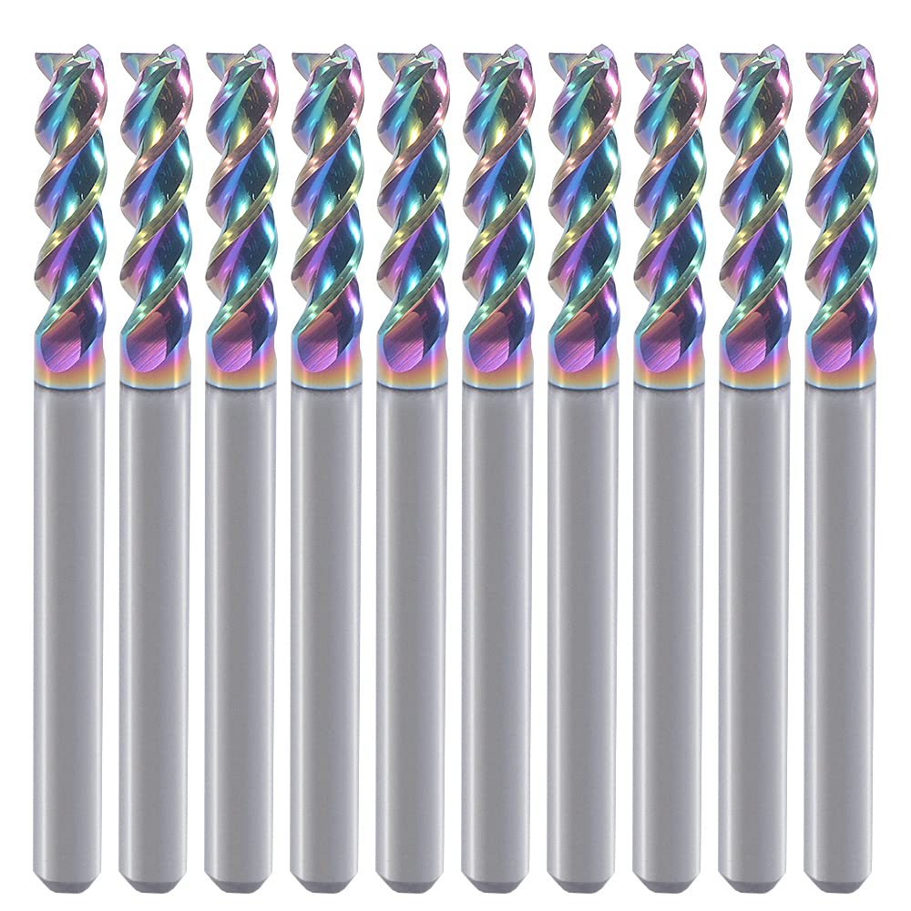1/8" Hartmetall-quadratische Endfräser für Aluminiumkupferanwendungen, 3-Flöte, 1/8" Schneiddurchmes