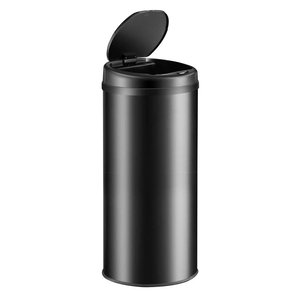 Monzana® Mülleimer Küche mit Sensor 40L Edelstahl USB Ladekabel Berührungslos Deckel Hygienisch Papi