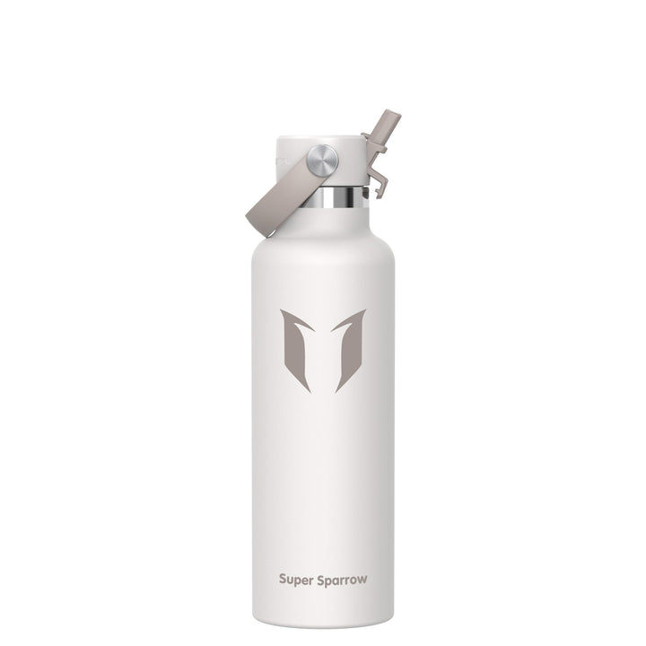 Super Sparrow Trinkflasche Edelstahl - Thermobecher - 350ml, 500ml, 750ml, 1L - FlipFlow Trinkflasch
