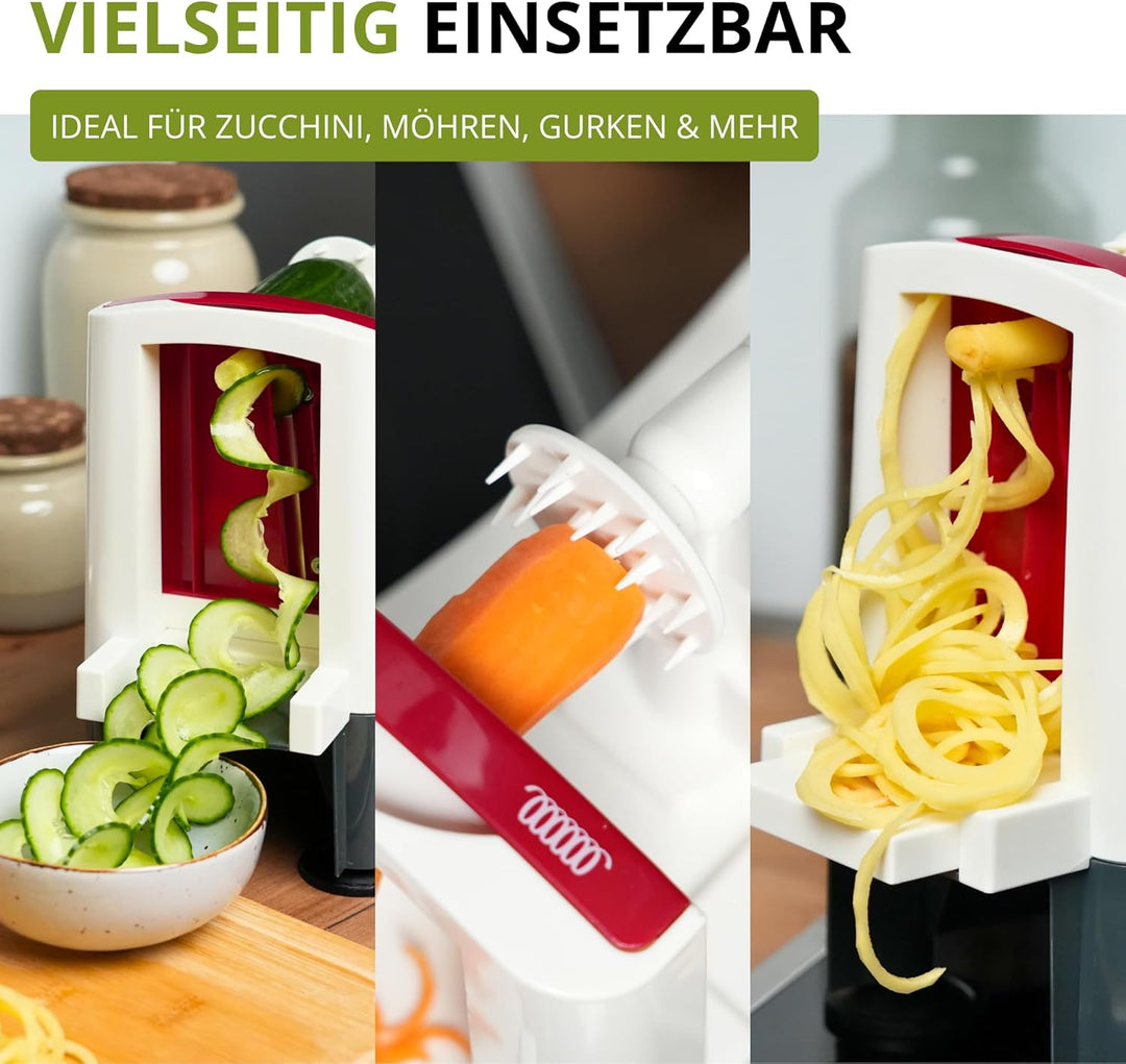 Westmark Gemüseschneider/ -hobel/ -raspel mit 3 Schneideinsätzen, Edelstahlklingen, Spiromat, Anthra