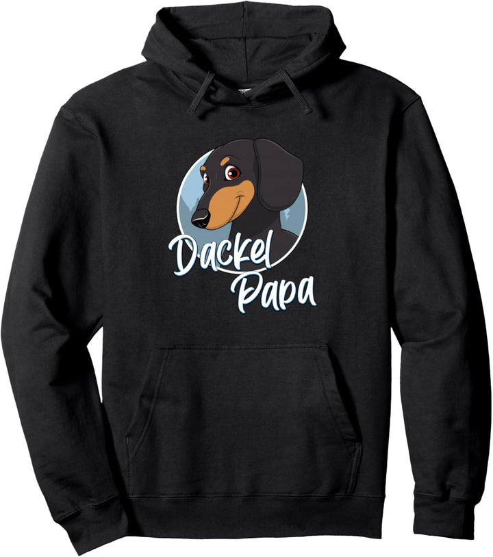 Dackel Papa mit Teckel Comic Zeichnung - Herren Pullover Hoodie