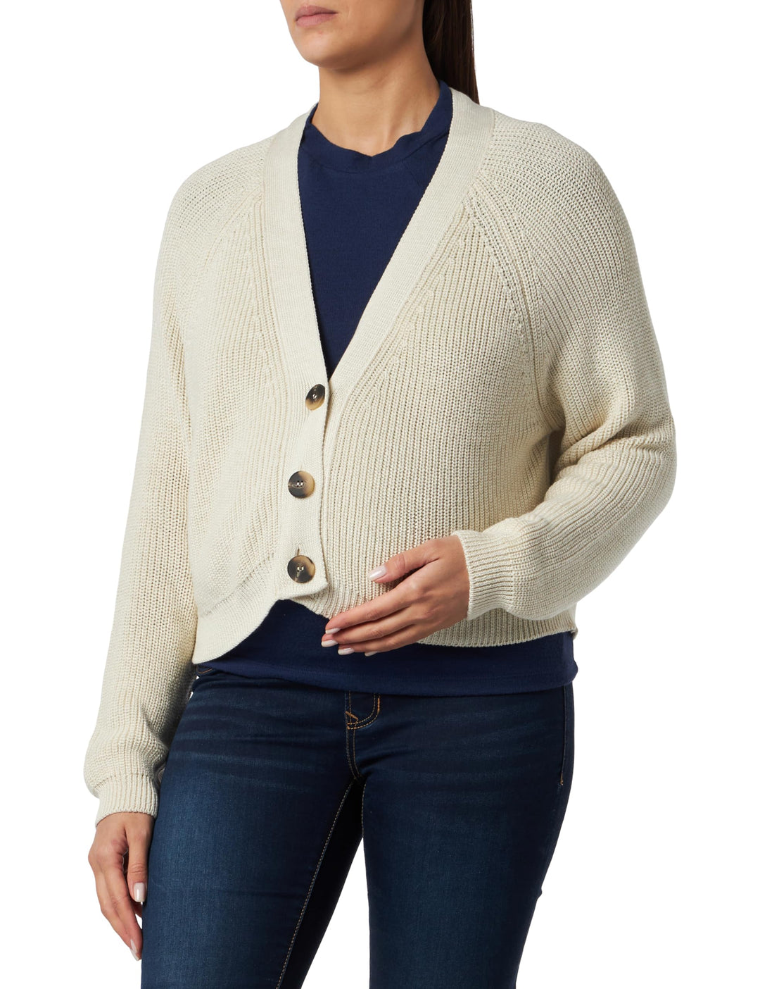 Noppies Damen Cardigan Bekasi Long Sleeve Strickjacke 42 Jet Stream - P638, 42 Jet Stream - P638