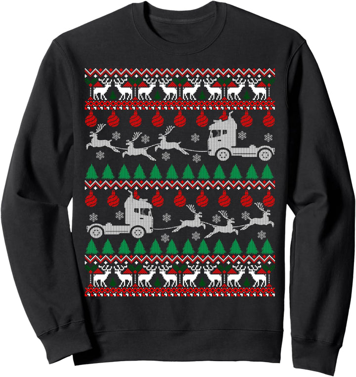Trucker Driver Ugly Christmas Sweater Trucker Xmas Kostüm Sweatshirt