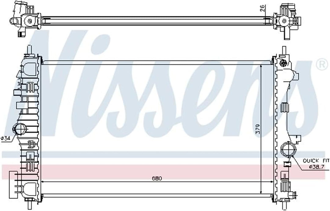 Nissens 630716 Kühler, Motorkühlung
