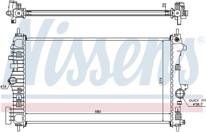 Nissens 630716 Kühler, Motorkühlung