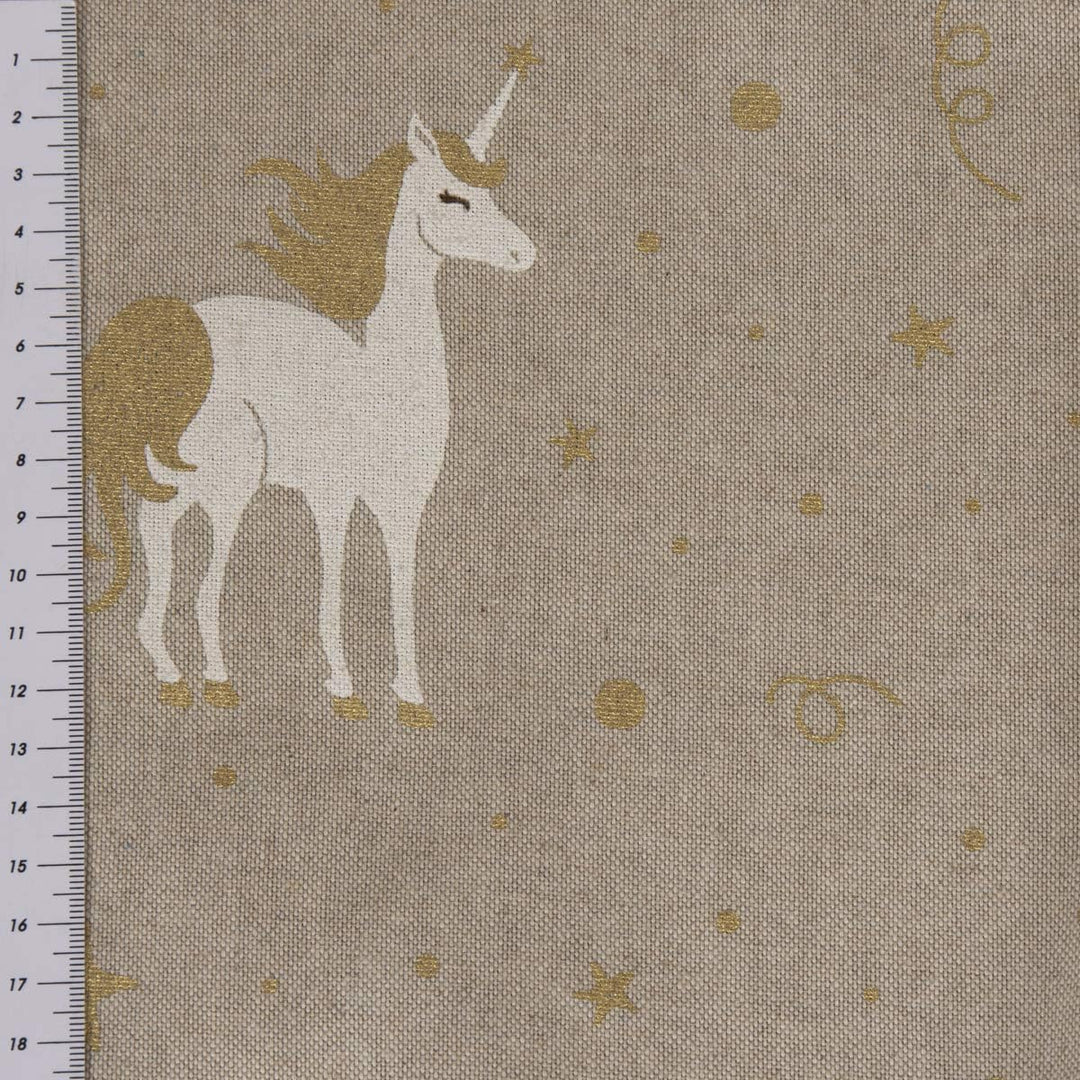 SCHÖNER LEBEN. Zugluftstopper Einhörner Natur weiss Gold div. Grössen, Auswahl:130cm Länge ca. 130x1