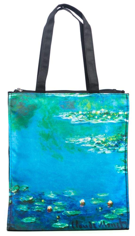 LUCKYWEATHER Shopper Einkaufstasche Twin Double Bag Damen Motiv Monet WATER LILIES (Seerosen) I Shop