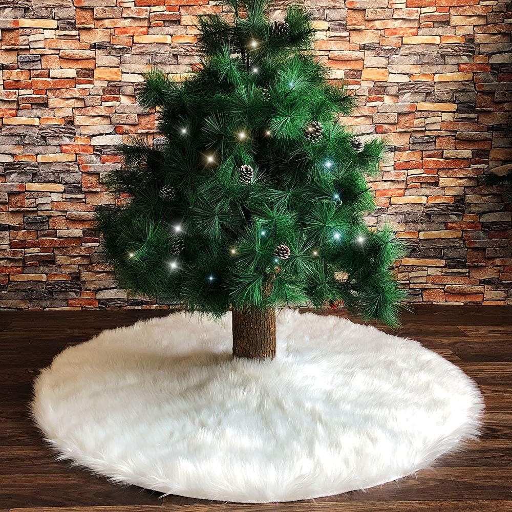 78cm Weihnachtsbaum Röcke Weiss Plüsch Weihnachtsbaum Rock Gross Weisser Rund Weihnachtsbaumdecke Fe