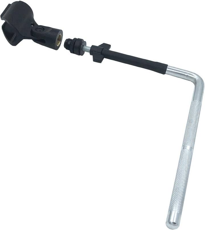 TUOREN Schlagzeug-Set Mikrofonhalterung Halter Drum Rack Montageklemme mit L-förmigem Mikrofonhalter