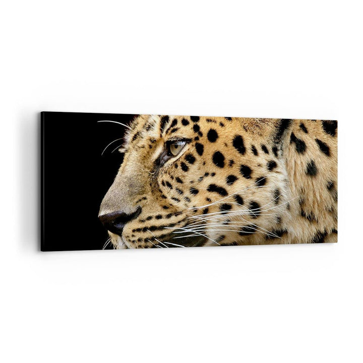 Bilder auf Leinwand 100x40cm Leinwandbild Tiere Leopard wilde Katze wilde Tiere Gross Wanddeko Bild