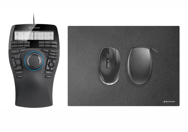 3Dconnexion SpaceMouse Enterprise Kit 2 (Professionelle CAD-Lösung, 3D-Maus und CadMouse im Set, sch