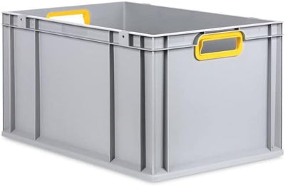 SuperSparSet 5x Eurobox NextGen Color | HxBxT 32x40x60cm | 65 Liter | Griffe gelb offen | Verstärkte