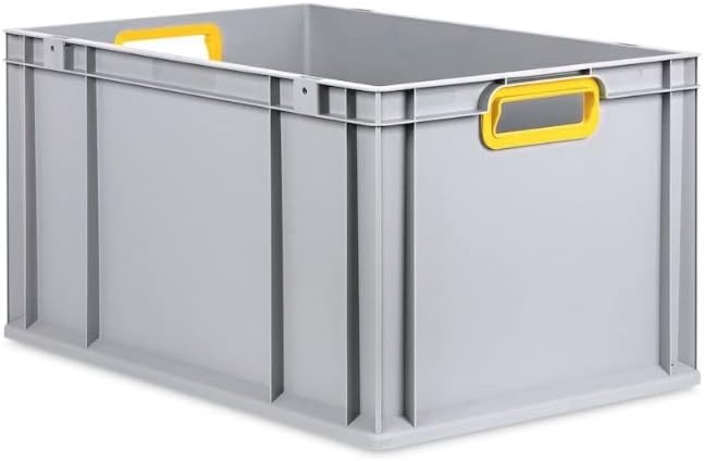 SuperSparSet 5x Eurobox NextGen Color | HxBxT 32x40x60cm | 65 Liter | Griffe gelb offen | Verstärkte