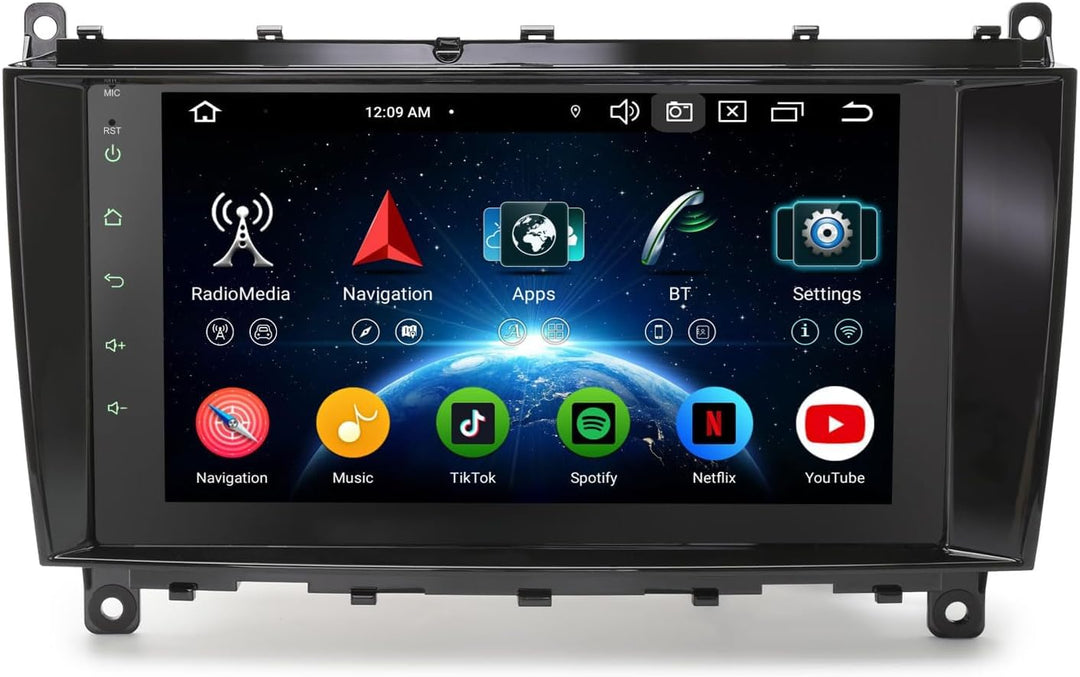 Erisin 8" Android 16 4GB+64GB 8-Kern Autoradio Bluetooth GPS Navi für Mercedes-Benz CLK Klasse W209