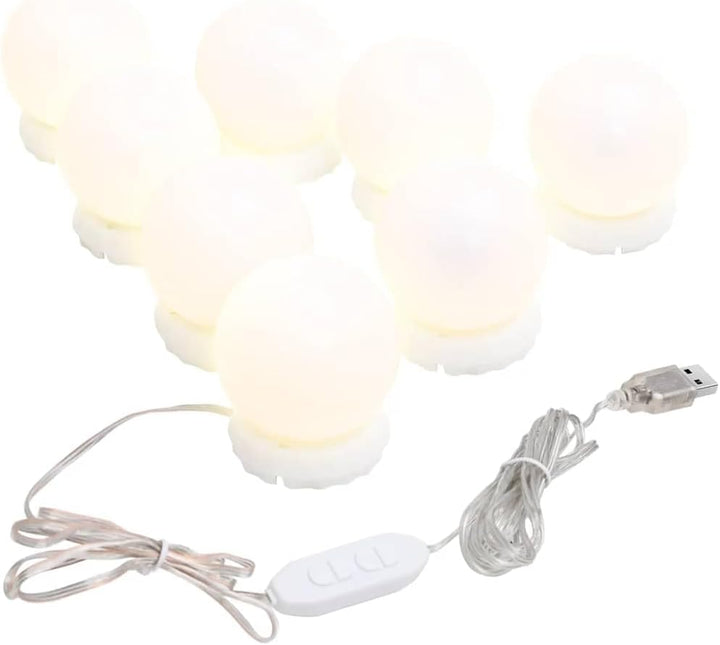 vidaXL Wandspiegel mit LED-Beleuchtung Kosmetikspiegel Spiegel Schminkspiegel Frisierspiegel Hängesp