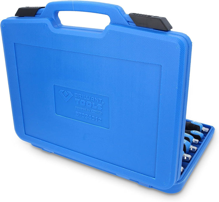 BRILLIANT TOOLS BT034012 Schraubendreher-Satz mit Schlagkappe, 12-tlg [Powered by KS TOOLS]